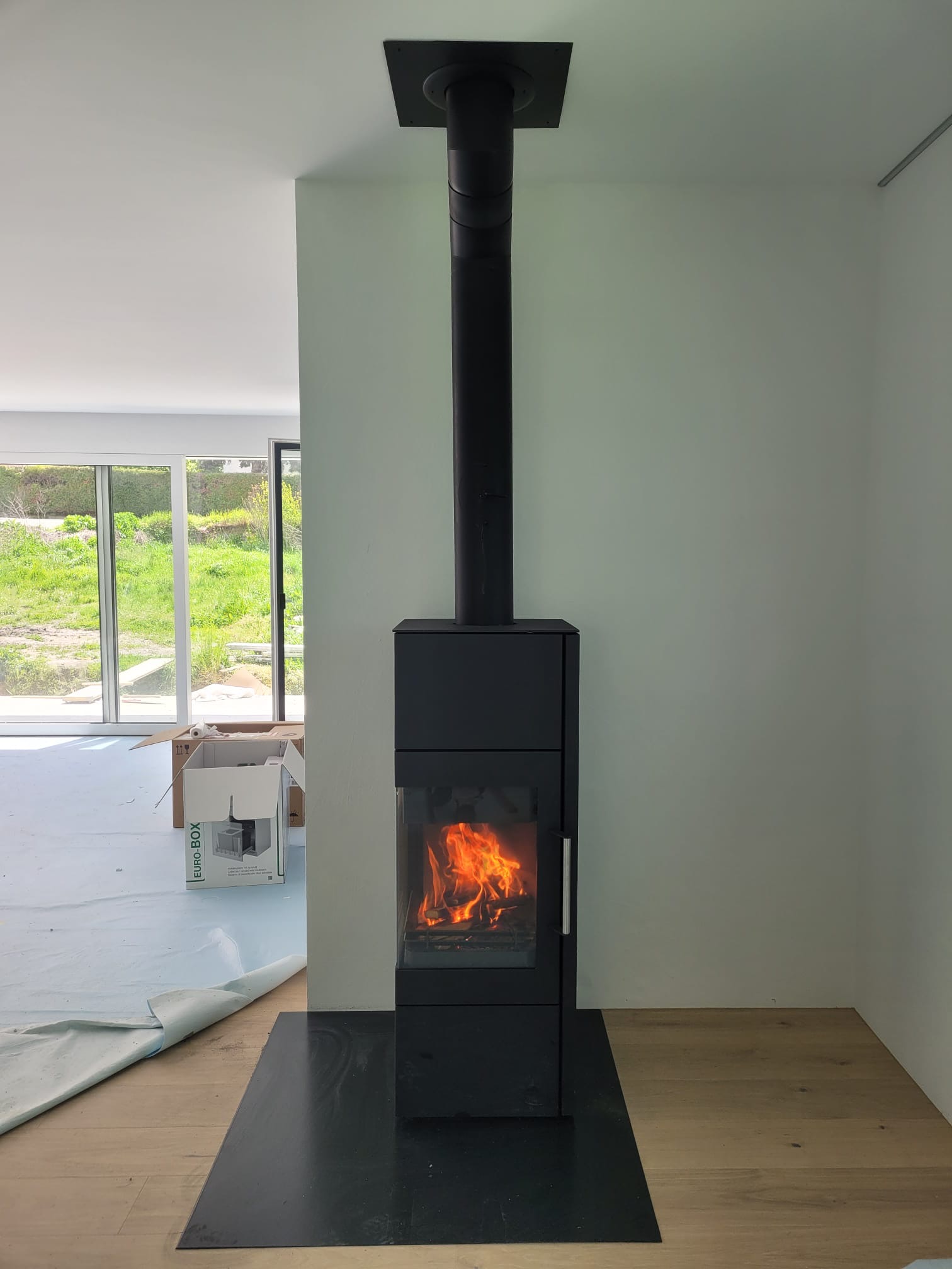 Installation poêle à bois